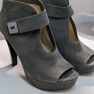 Michael Kors suede peep toe